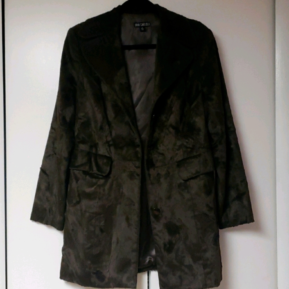 Vintage John Carlisle faux fur jacket L